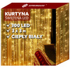 Kurtyna świetlna ciepły biały 300 Led lampki wewnętrzne z programatorem USB