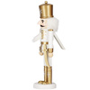 Dziadek do orzechów 30 cm z mieczem drewniany żołnierzyk złoty, figurka świąteczna