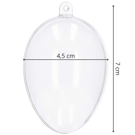 Bombki akrylowe 4 szt. 7 cm jajko faberge ozdoba decoupage