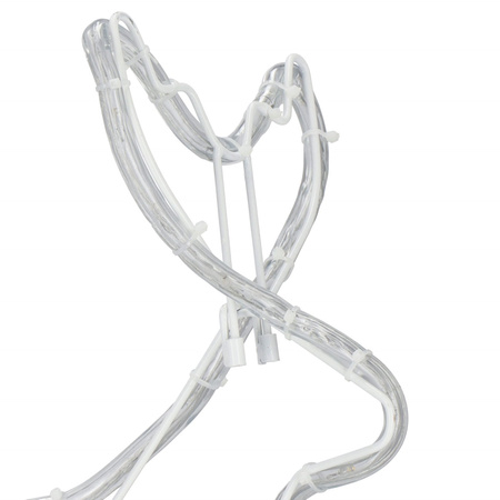 Renifer Led świąteczny z saniami 100 cm świetlna dekoracja biały ciepły