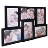 Ramka na zdjęcia 6 zdjęć multiramka 10x15 czarna