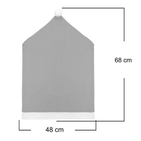 Pokrowiec na krzesło, czapka Mikołaja szara