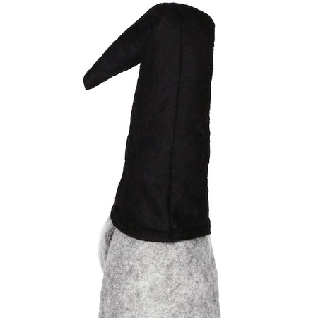 Para skrzatów 50cm ozdoba świąteczna, krasnal świąteczny, gnom siedzący czarno-szary