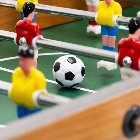 Piłkarzyki, drewniany stół do gry w piłkę nożną 69x35 cm gra dla dzieci