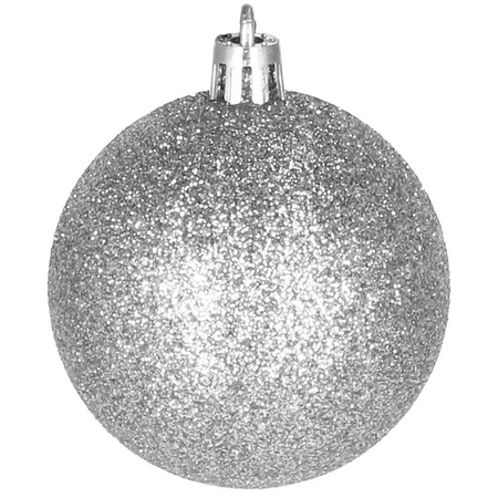Bombki choinkowe 51 szt. ozdoby świąteczne srebrny