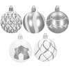 Bombki choinkowe 30 szt. srebrny 6 cm zestaw choinkowy