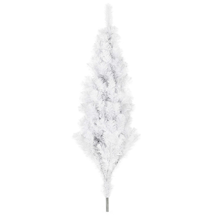 Choinka sztuczna 150 cm biała jodła jak żywa, nowoczesna, ze stojakiem