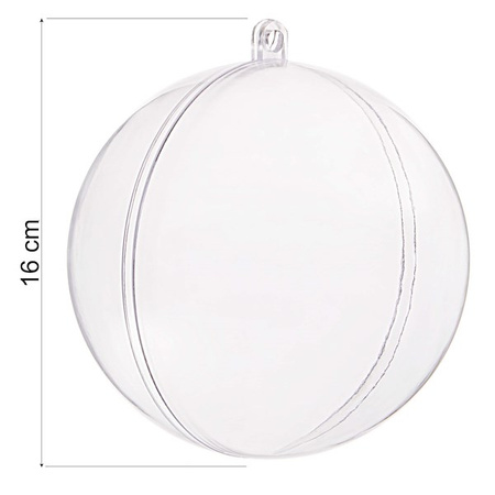 Bombka akrylowa 16cm kula plastikowa decoupage