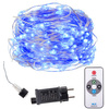 Lampki choinkowe z pilotem 300 led druciki na prąd niebieski