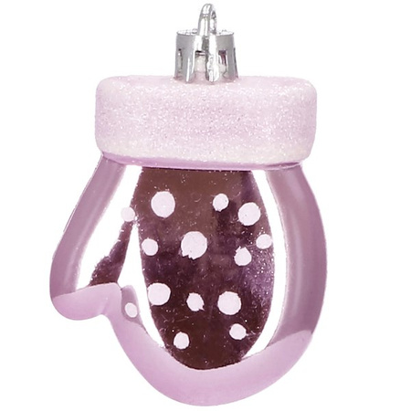 Bombki choinkowe 77 szt. ozdoby świąteczne różowy