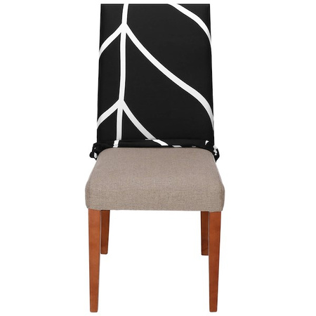 Pokrowiec na krzesło uniwersalny czarno-biały