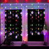 Kurtyna świetlna 180 led girlanda gwiazdki, lampki wewnętrzno-zewnętrzne sople multikolor + zimny biały flash