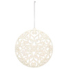 Zawieszka choinkowa kremowa okrągła dekoracja na choinkę 9 cm