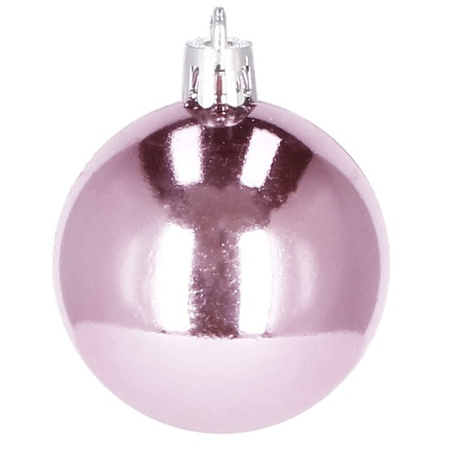 Bombki choinkowe 77 szt. ozdoby świąteczne różowy