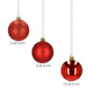 Bombki choinkowe na choinkę 4 cm zestaw 20 szt. czerwone