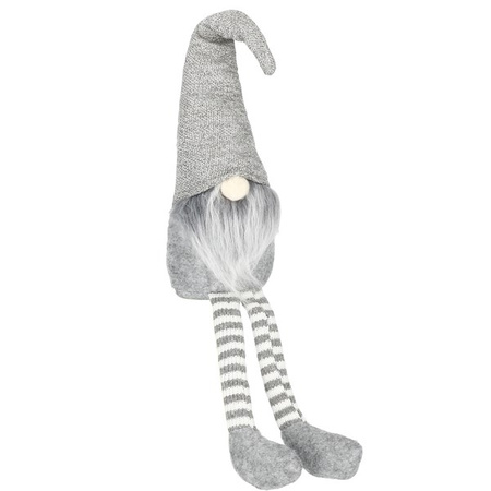 Para skrzatów 50cm ozdoba świąteczna, krasnal świąteczny, gnom siedzący czarno-szary