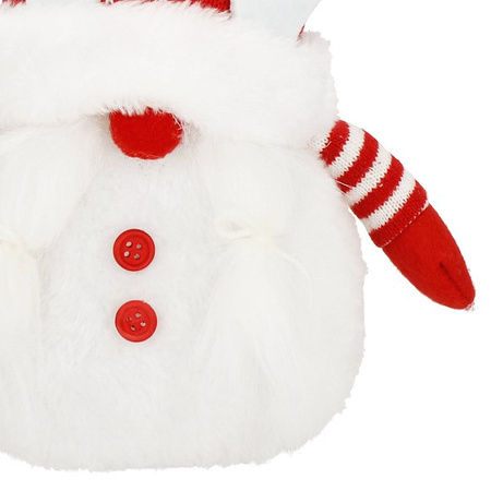 Skrzat świąteczny Led 36 cm ozdoba bożonarodzeniowa na baterie, krasnal gnom