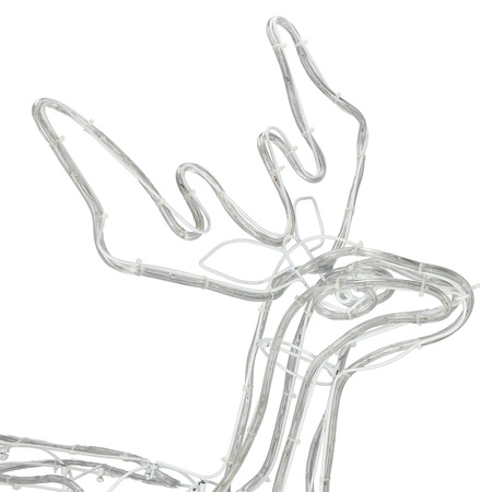 Renifer Led 115 cm świąteczny z ruchomą głową świetlna dekoracja do ogrodu biały ciepły