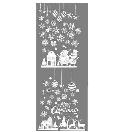 Naklejki świąteczne, dekoracje na okno 62 szt. ozdoby okienne, samoprzylepne, białe