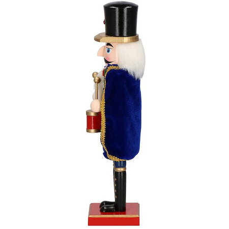 Dziadek do orzechów 38 cm drewniany żołnierzyk z peleryną multikolor, figurka świąteczna