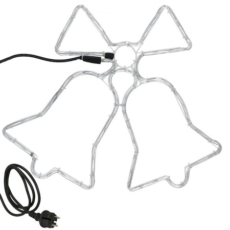 Lampki choinkowe 72 LED dzwonki niebiesko-czerwone ozdoba świąteczna