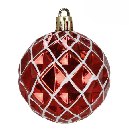 Bombki choinkowe, nietłukące, dekoracje świąteczne do stroika 30 szt. biało-czerwone