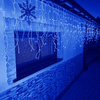 Kurtyna świetlna 200 led girlanda, lampki wewnętrzno-zewnętrzne sople niebieski
