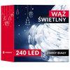 Wąż świetlny 240 Led zimny biały 11,5 m z programatorem IP44
