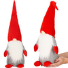 Skrzaty 3 szt. krasnal świąteczny, gnom welurowy czerwony