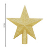 Szpic na choinkę gwiazda 19 cm szpic brokatowy ozdoba świąteczna złota