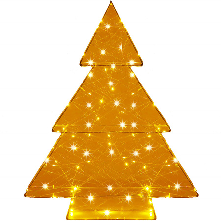Dekoracja świąteczna 100 LED choinka metalowa 60 cm oświetlenie witraż