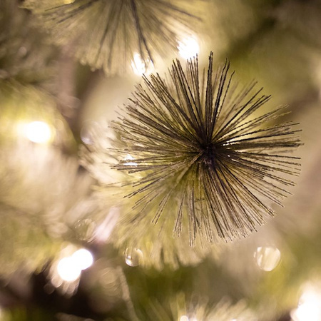 Sztuczne drzewko na pniu z oświetleniem LED 150 cm choinka świąteczna, ośnieżona