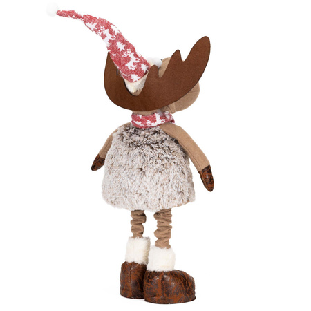 Świąteczny renifer figurka 54-70 cm z teleskopowymi nóżkami ozdoba pod choinkę