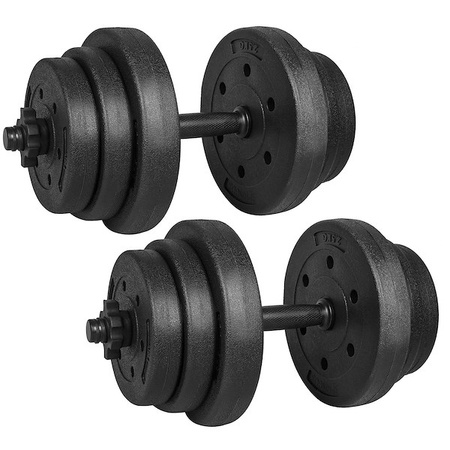 Hantle kompozytowe 20kg 2x10kg gryf zestaw