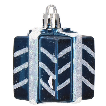 Bombki choinkowe 77 szt. granatowy zestaw choinkowy