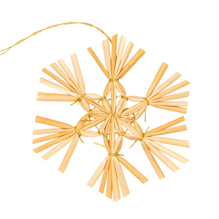 Zawieszki choinkowe z słomy, naturalne dekoracje świąteczne 48 szt. bombki, brązowe