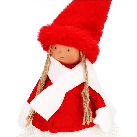 Laleczka 50 cm ozdoba świąteczna, figurka świąteczna, gnom czerwony