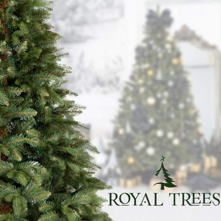 Choinka sztuczna Premium Royal Trees 220 cm świerk syberyjski z stojakiem, drzewko PE