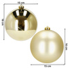Bombki choinkowe 2 szt. ozdoby świąteczne zawieszki 15 cm szampański