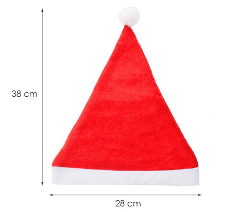 Czapka Mikołaja 10 szt. mikołajki strój czerwona