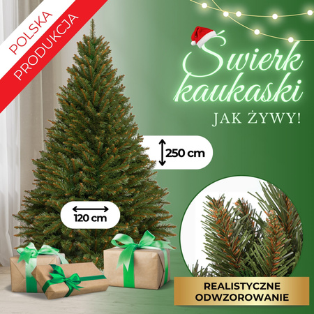Choinka sztuczna premium 250 cm świerk kaukaski
