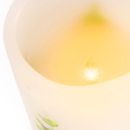 Świeca LED na baterie do stroików, dekoracyjna zestaw 3 szt. świąteczny wzór