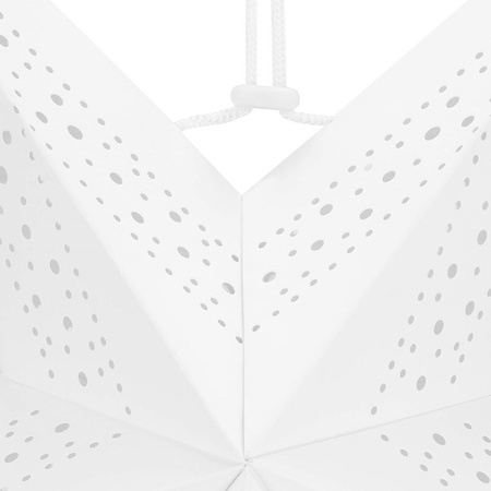 Gwiazda świąteczna papierowa zawieszka choinkowa biała ażurowa 3D