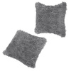 Poszewka dekoracyjna na poduszkę, włochacz 40x40cm grafit