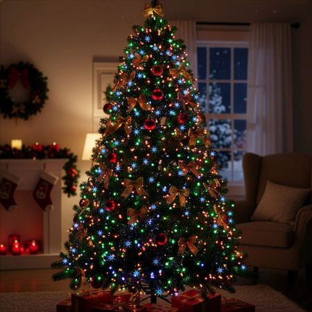 Lampki choinkowe 1000 LED multikolor niebieski flash 81,5 m światełka świąteczne zewnętrzne i wewnętrzne
