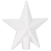 Szpic na choinkę gwiazda 21 cm czubek brokatowy ozdoba świąteczna biała