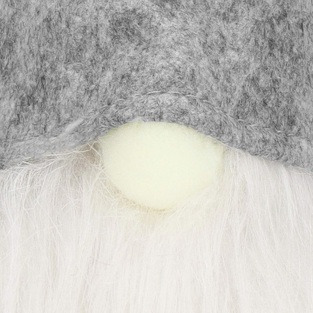 Skrzat 26cm ozdoba świąteczna, krasnal świąteczny, gnom szary