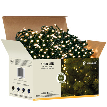 Lampki choinkowe 1500 Led biały ciepły 121,5 m oświetlenie świąteczne IP44