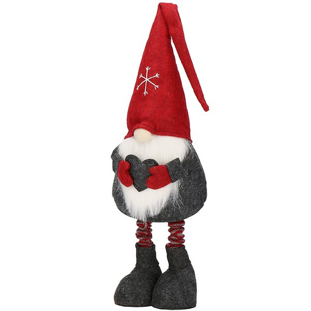 Skrzat 60-80 cm ozdoba świąteczna, krasnal świąteczny, gnom grafitowy na teleskopowych nóżkach