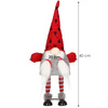 Para skrzatów świątecznych 40 cm krasnale, gnomy czerwono-szare
